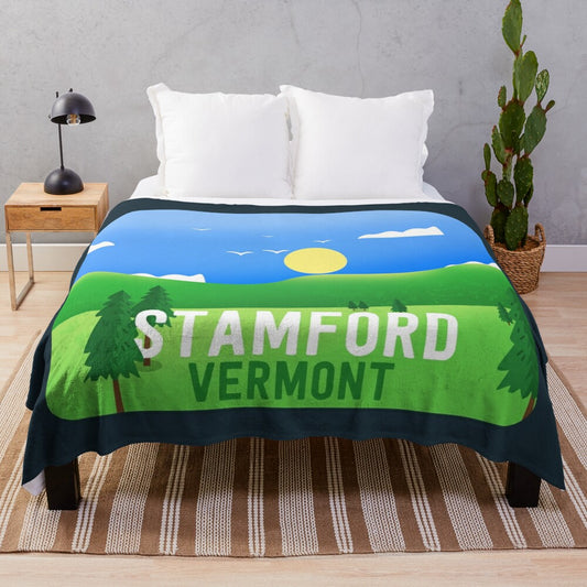 Stamford Vermont plush blanket for cozy winter adventures