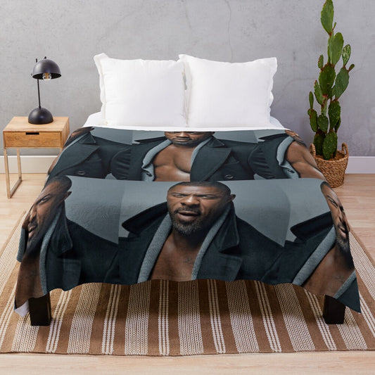 Idris Elba inspired plush blanket