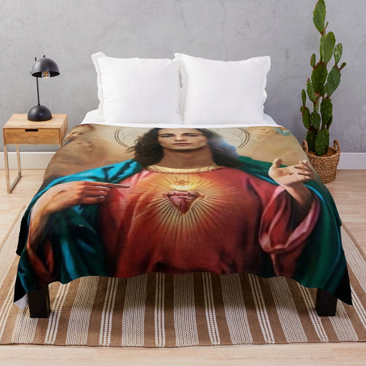 Damiano David as Jesus plush blanket, Maneskin fan art