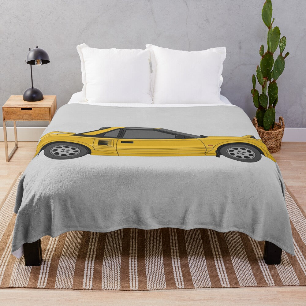 Toyota MR2 MK1 digital art plush blanket