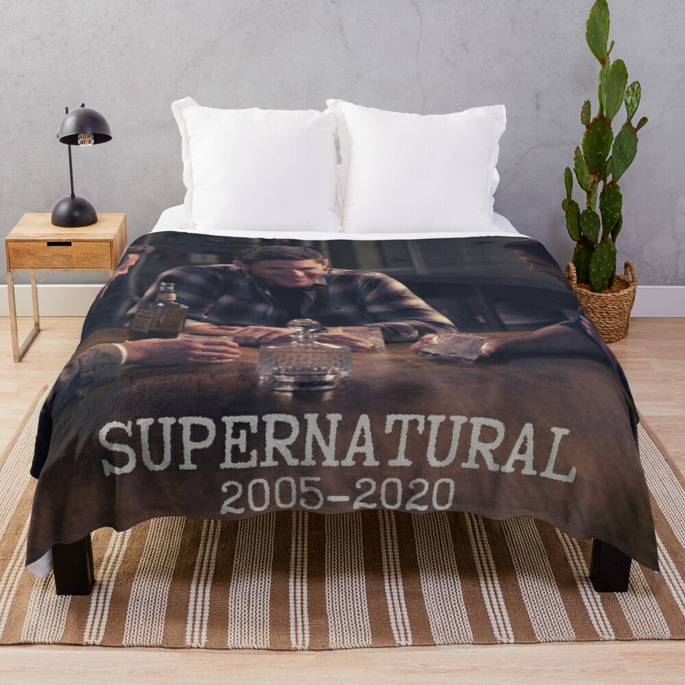 Supernatural-Inspired Plush Blanket for Fans