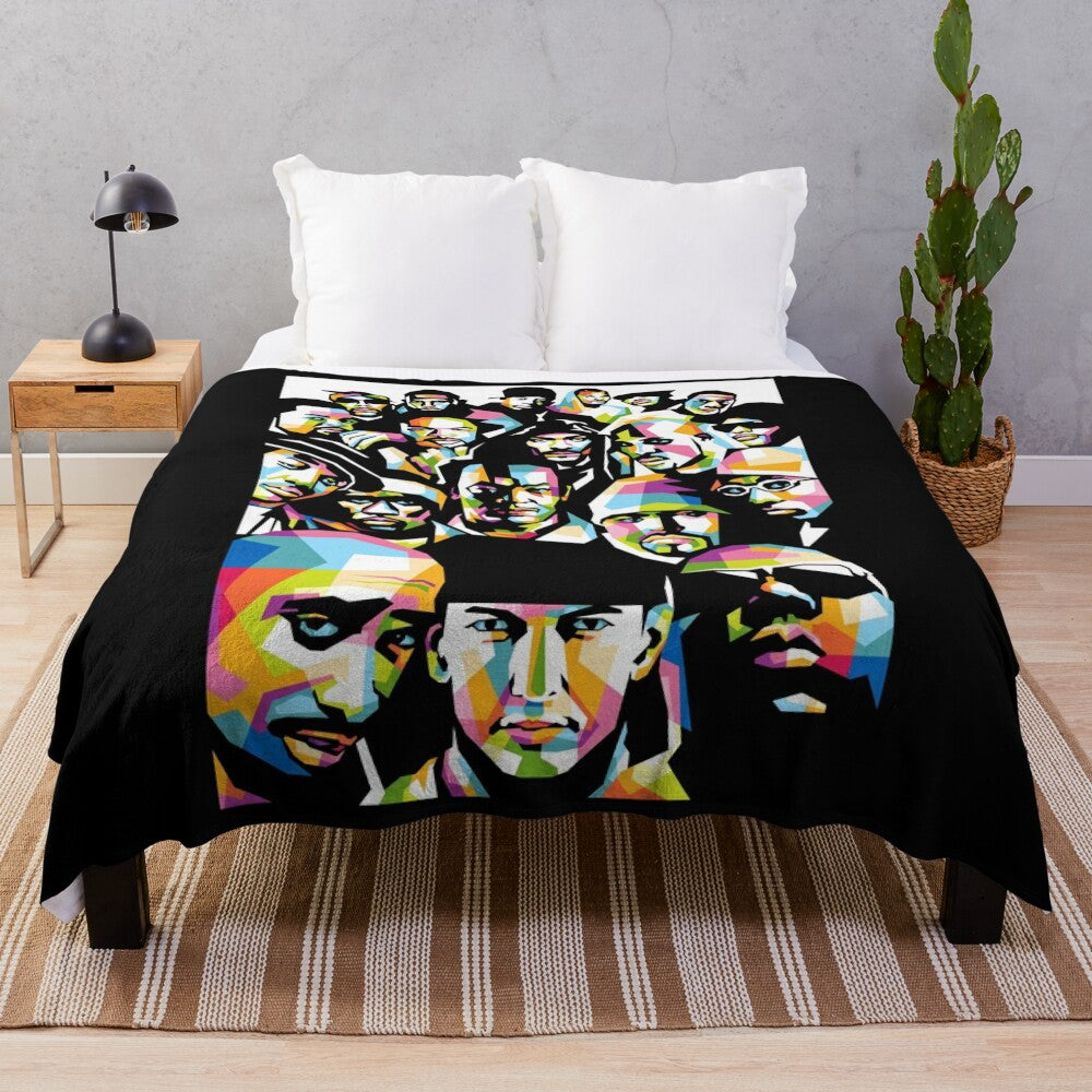 Wpap Rapper Plush Blanket for Music Fans