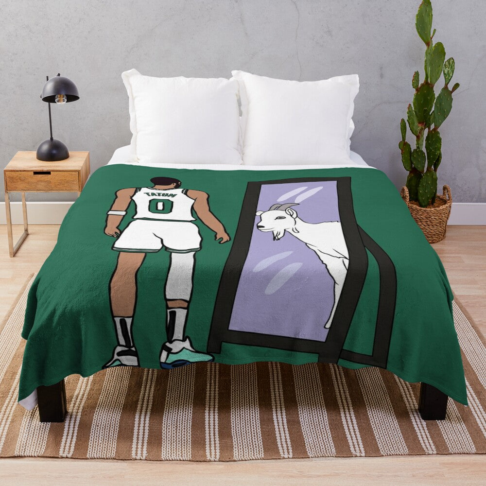 Jayson Tatum, Boston Celtics NBA Player, Plush Blanket