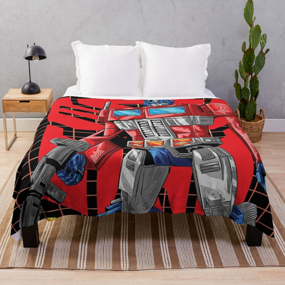 Transformers 1984 Autobots themed plush blanket