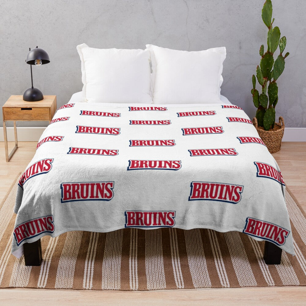 Belmont Bruins plush blanket with team logo