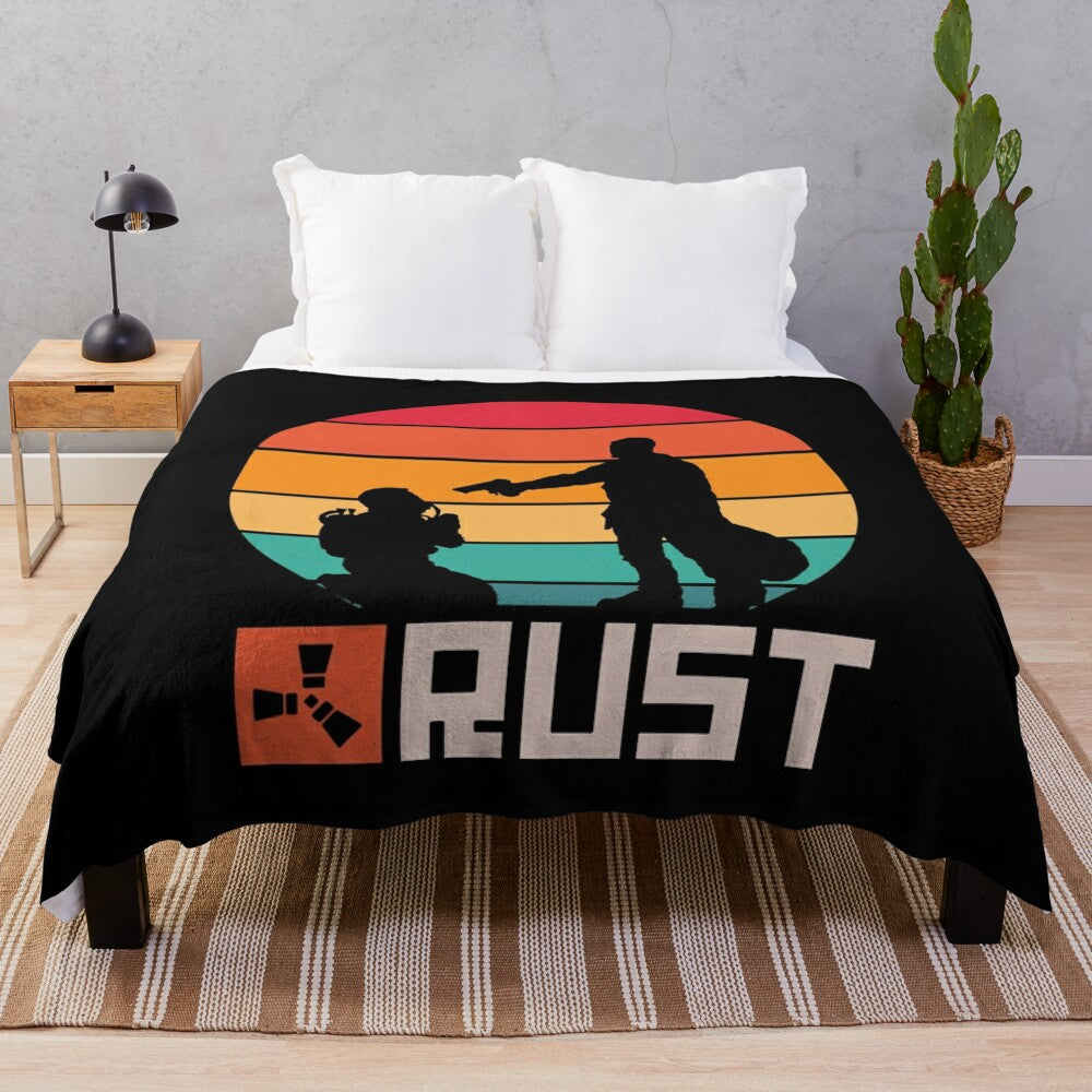 Rust Game Poster The Execution Plush Blanket