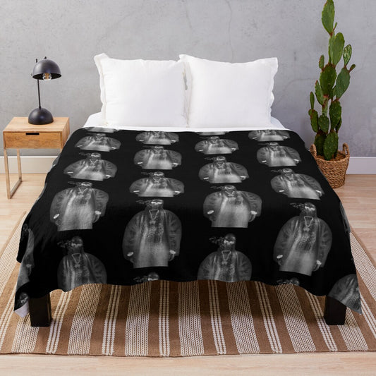 Yeat-inspired Afterlyfe plush blanket with album cover design