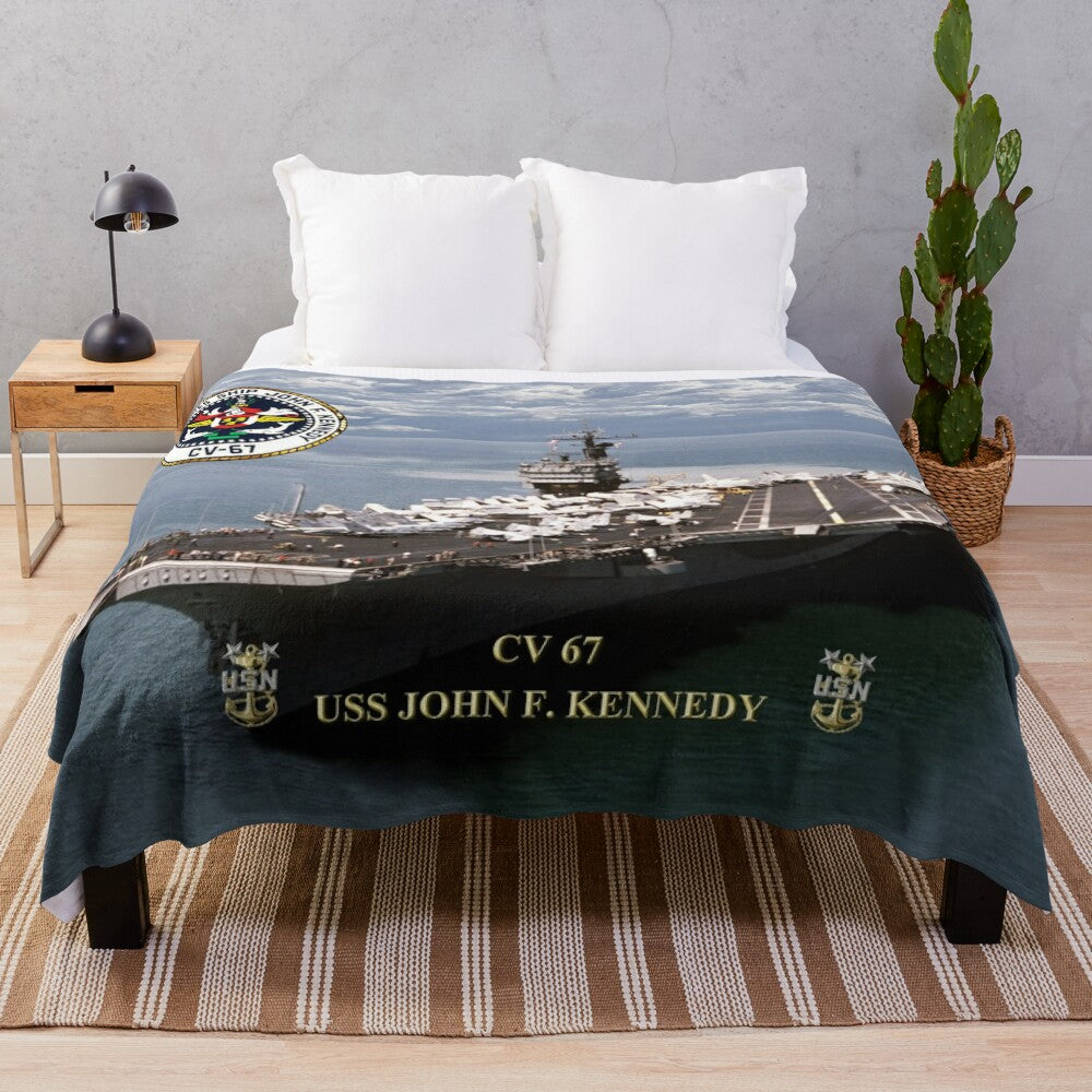 CV-67 USS John F. Kennedy Plush Blanket