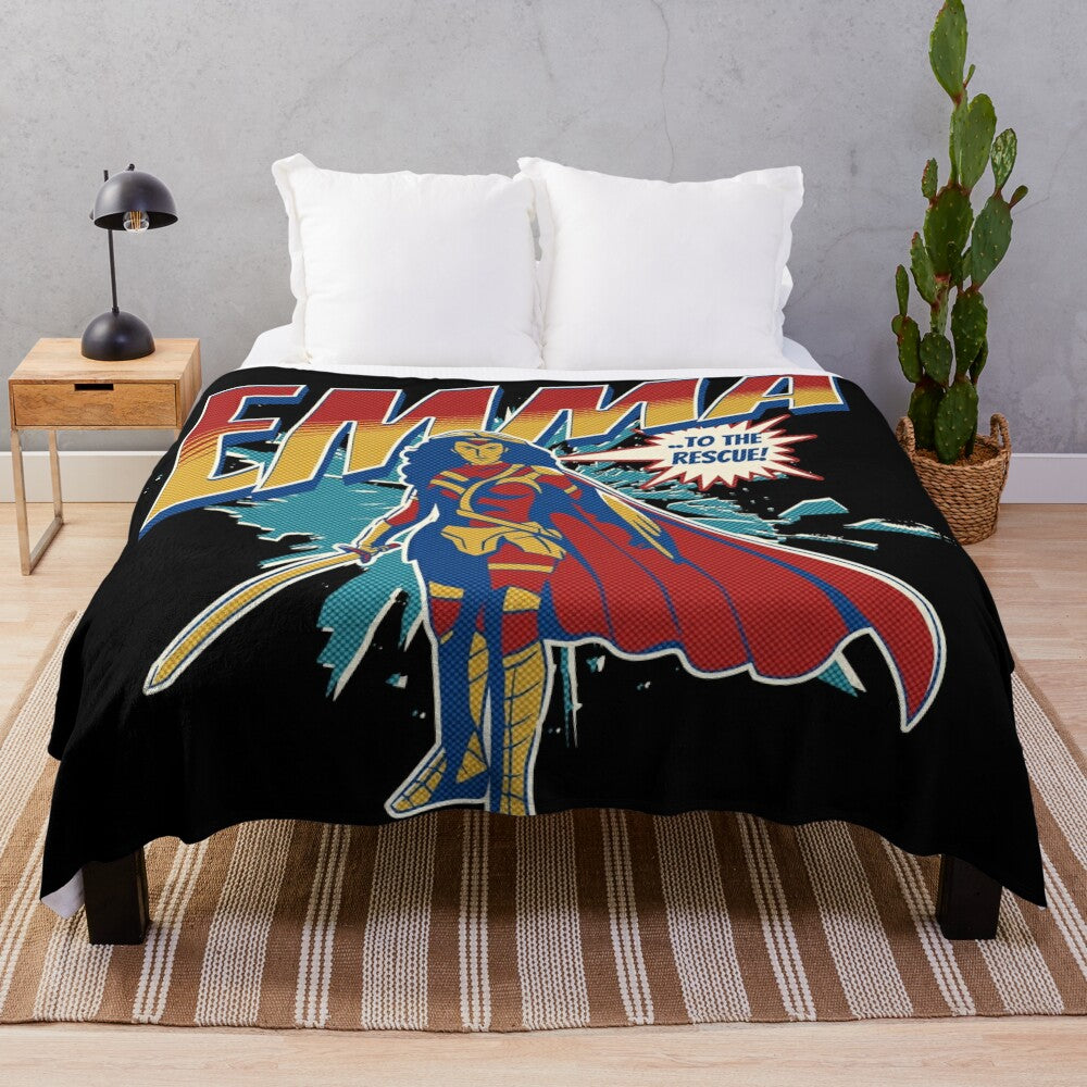 Superhero Plush Blanket with Personalized Design