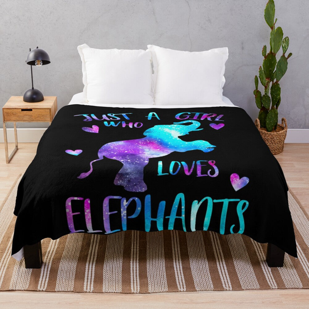 Elephant plush blanket with cute design