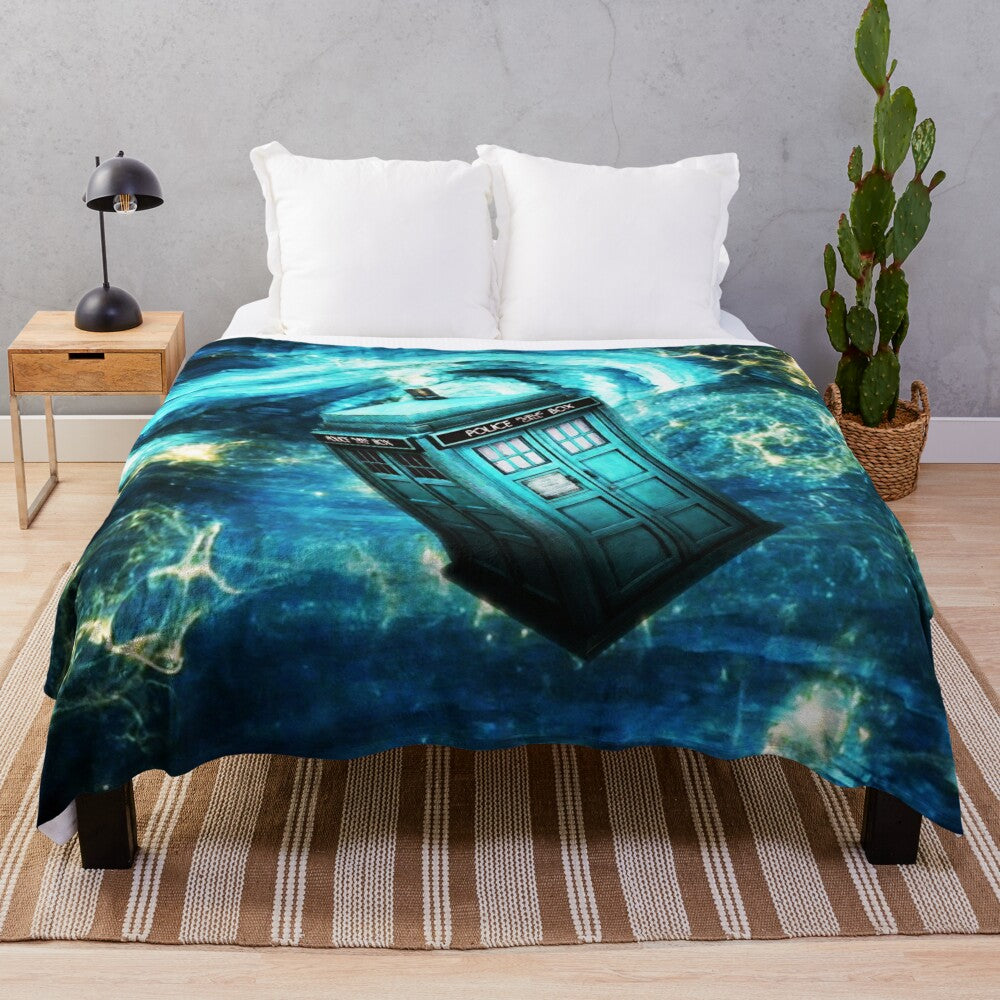 Starry night plush blanket featuring Van Gogh's iconic painting