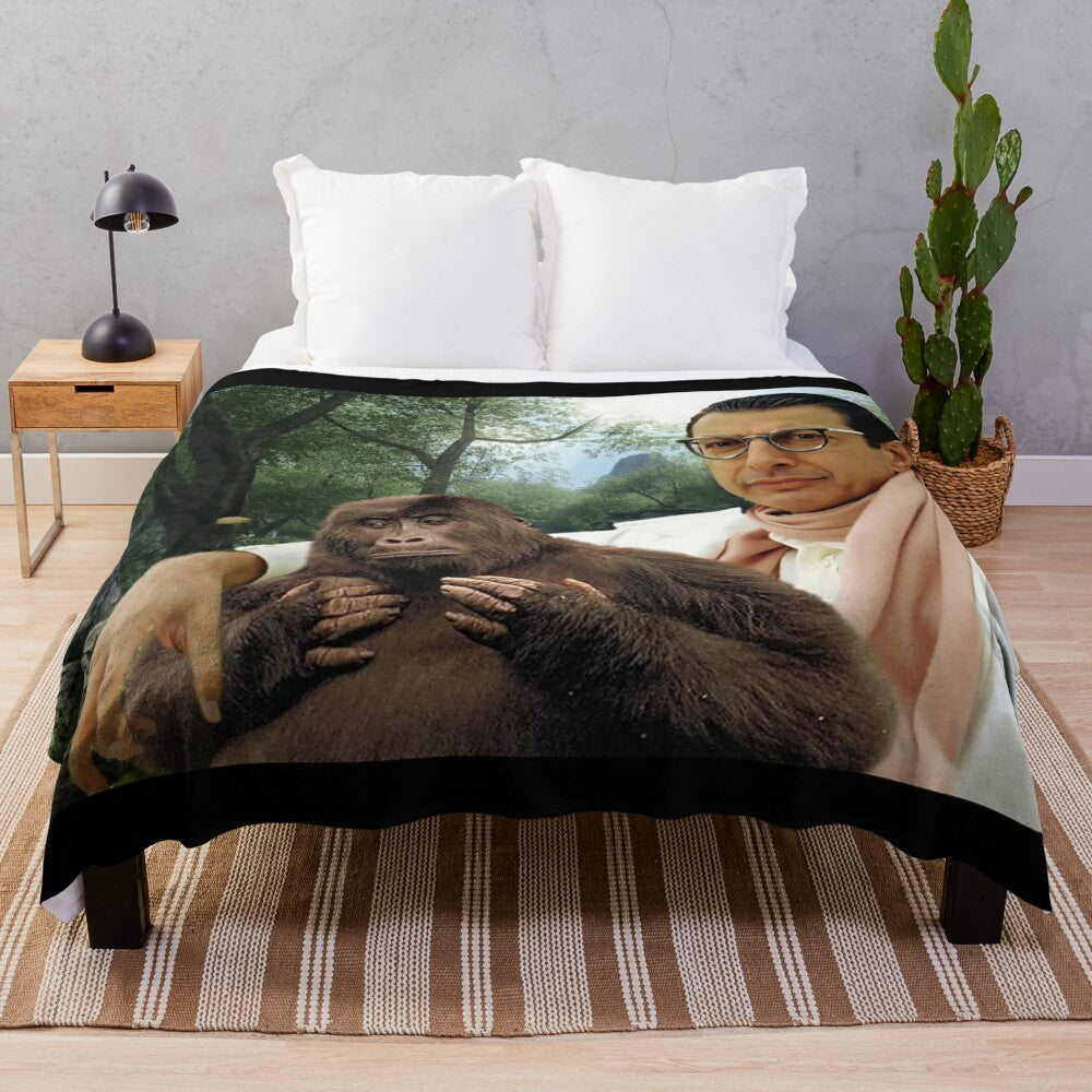 Jeff Goldblum inspired plush blanket