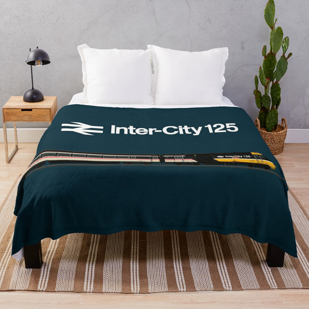 Weathered Intercity Locomotive Plush Blanket