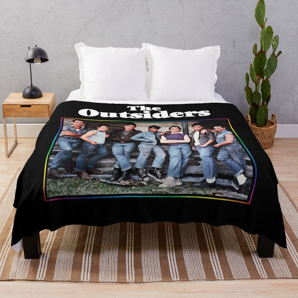 The Outsiders 80s movie-inspired plush blanket