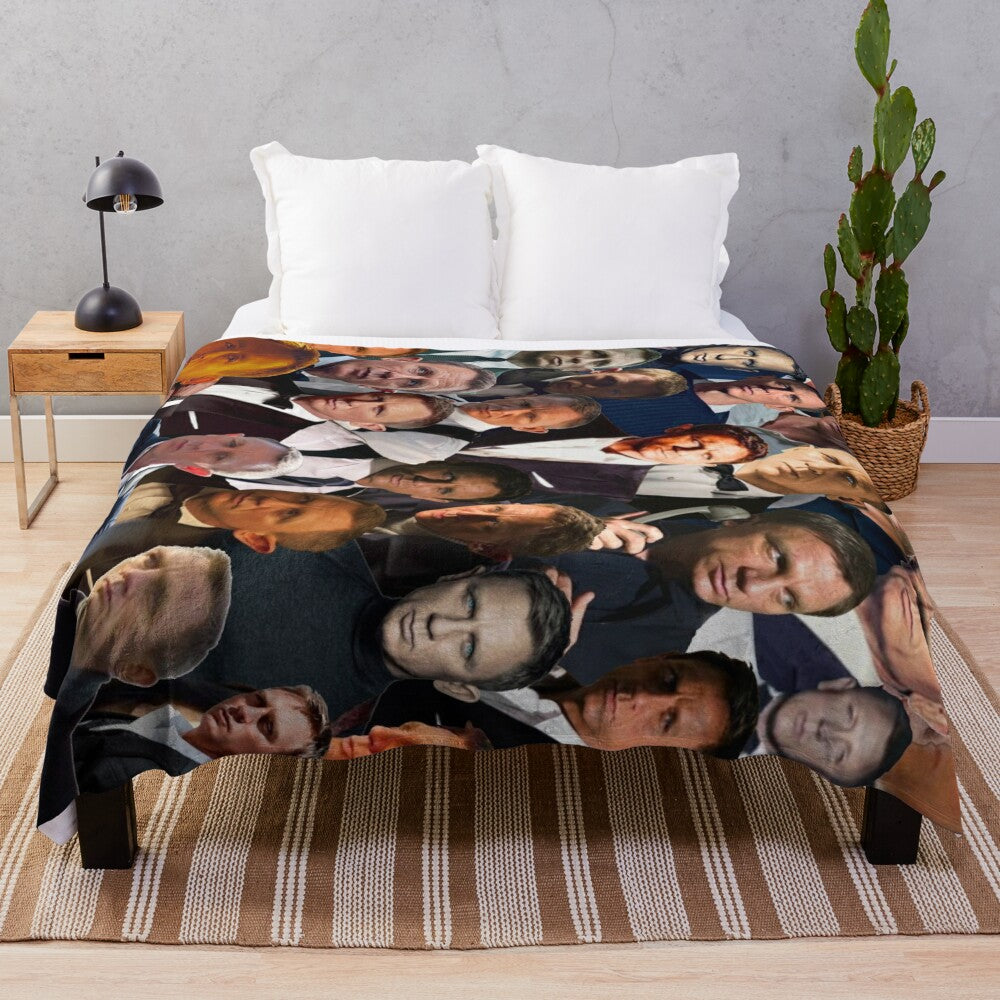 Daniel Craig Photo Collage Plush Blanket