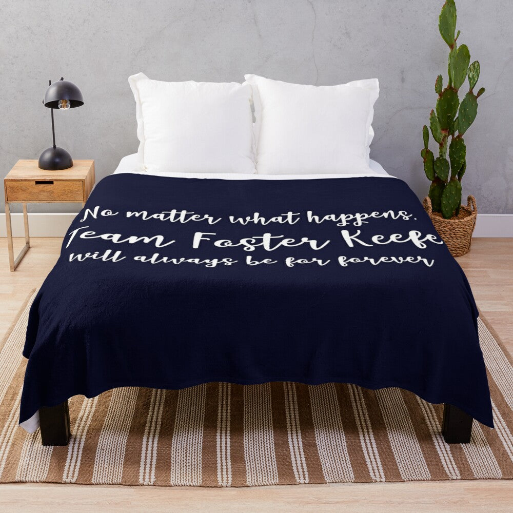 Keeper of the Lost Cities themed plush blanket with a minimalist, inspirational quote design