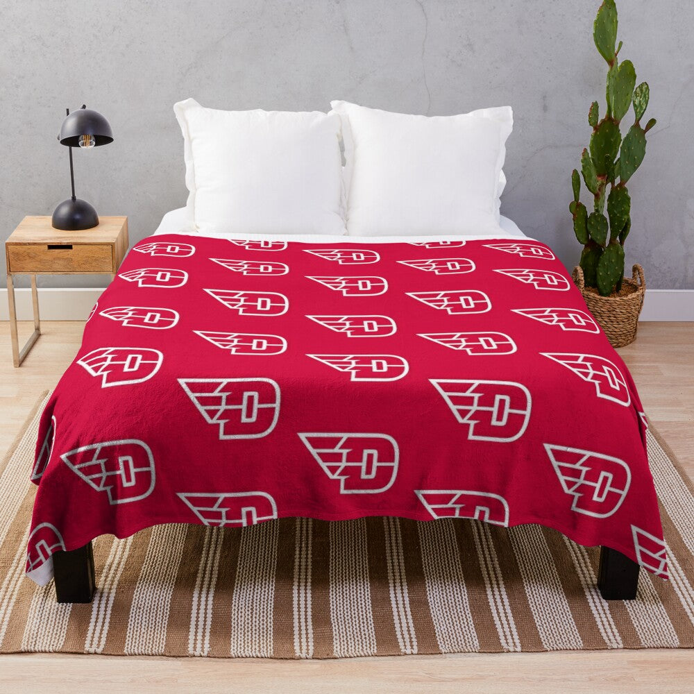 Dayton Flyers Sports Team Plush Blanket