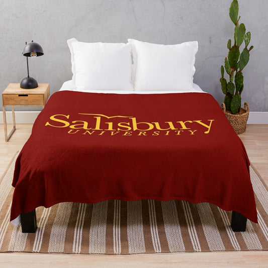 Salisbury University Plush Blanket featuring the college logo