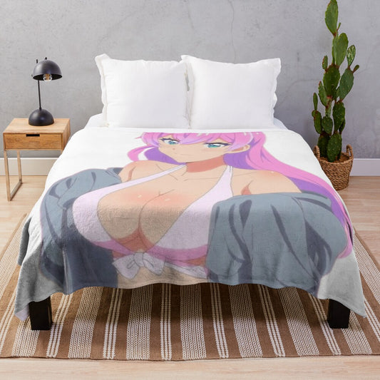 Watanabe Akari inspired anime girl plush blanket