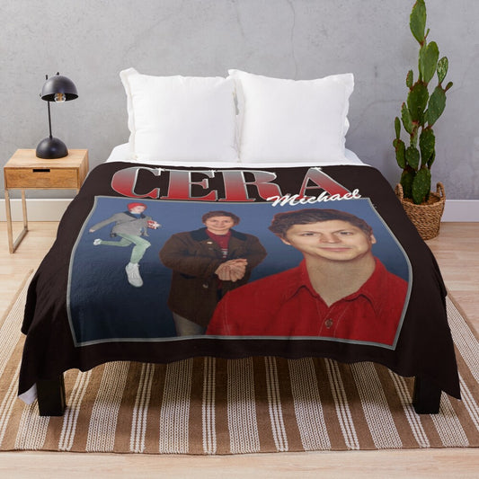 Michael Cera inspired plush blanket with soft, cozy design