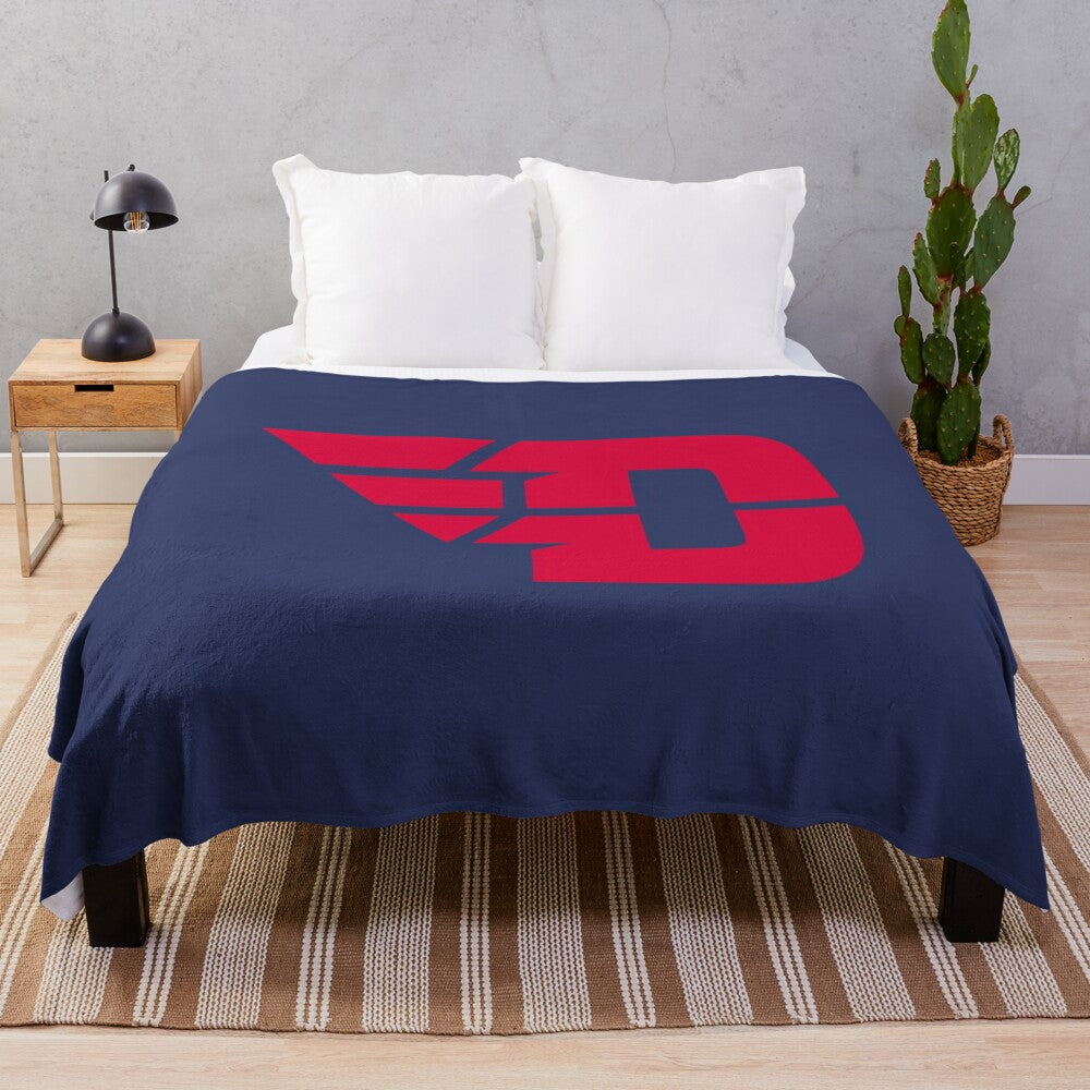 Dayton Flyers Baseball Themed Plush Blanket