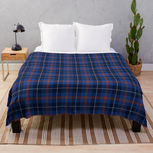 Clan Bryson tartan plush blanket in a warm and inviting Scottish plaid pattern