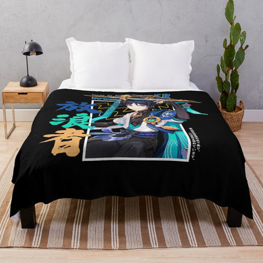 Wanderer Scaramouche Genshin Impact Plush Blanket