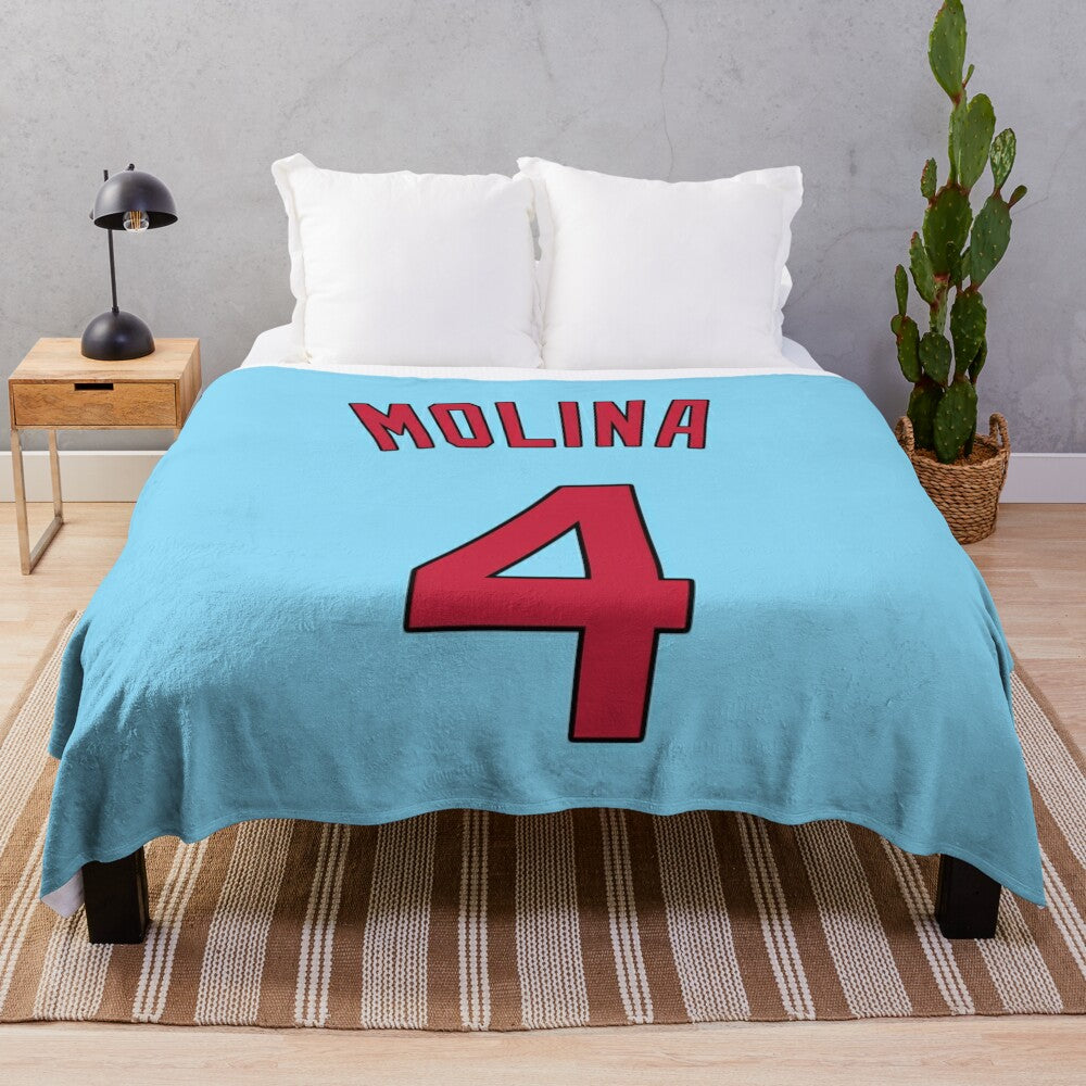 Yadier Molina inspired plush blanket