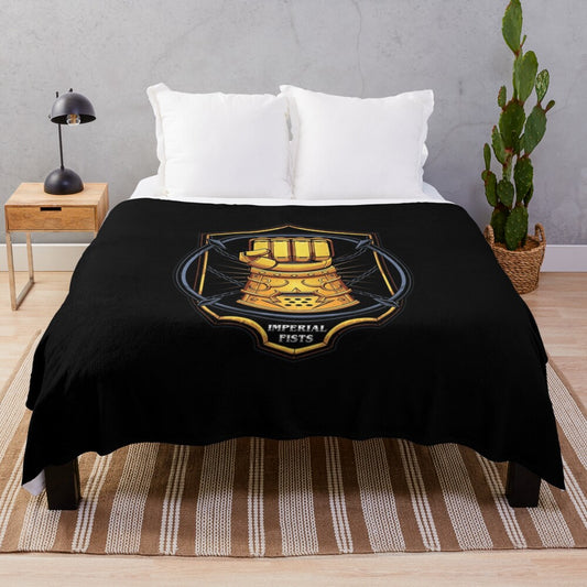 Warhammer Imperial Fist logo plush blanket