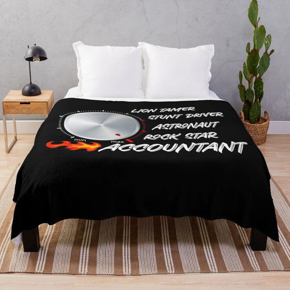 Badass accountant graphic plush blanket