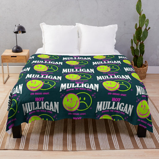 Hot Mulligan inspired plush blanket with band logo