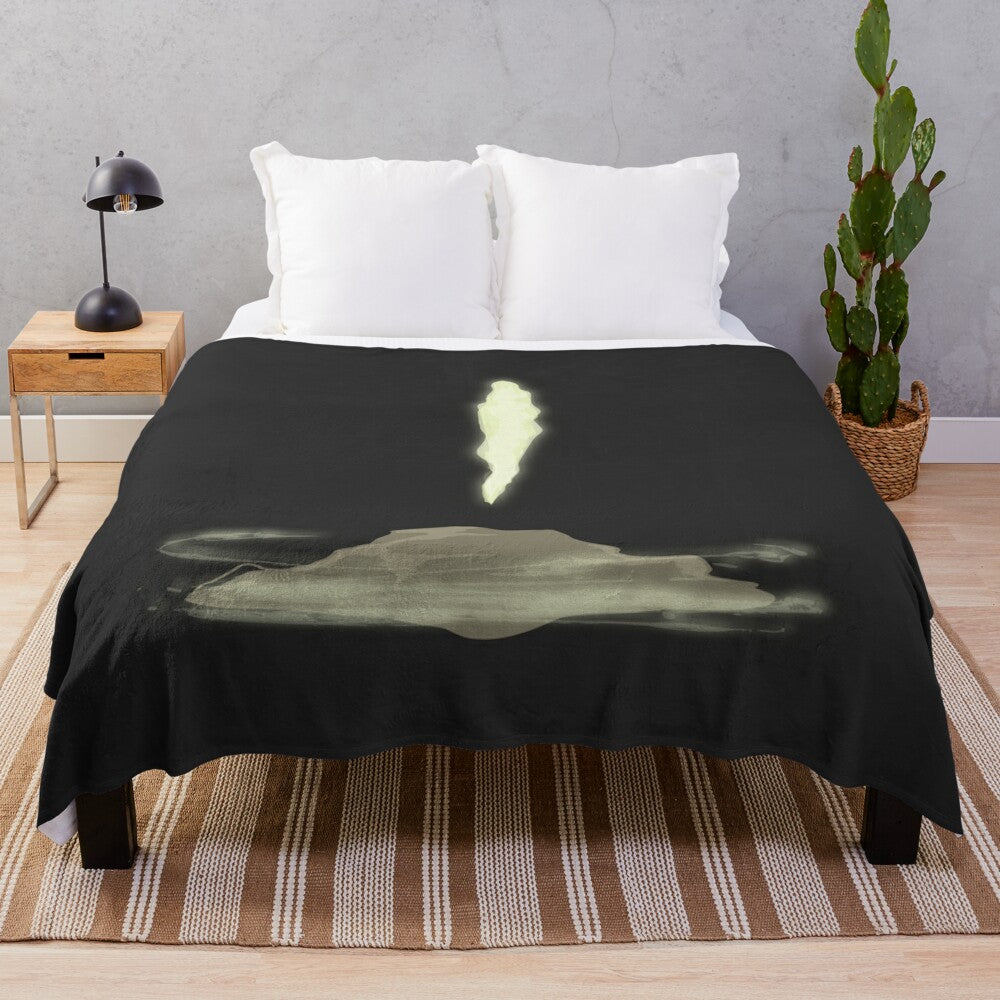 Elden Ring-themed plush blanket with "Light of Grace" design