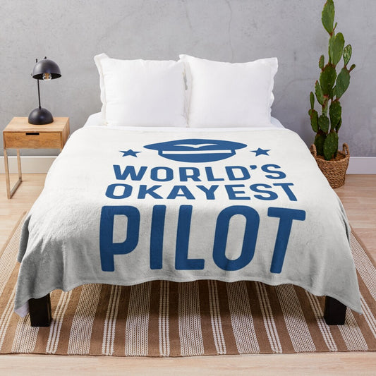 'World's Okayest' plush blanket for engineers and professionals