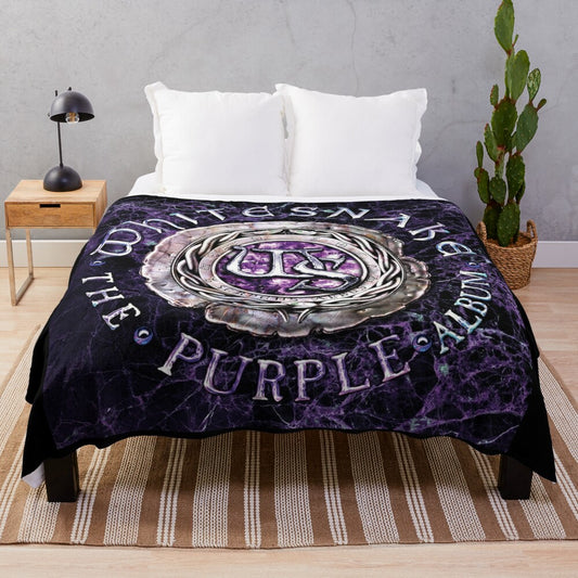 Whitesnake Inspired Plush Blanket - The Purple Album Artwork