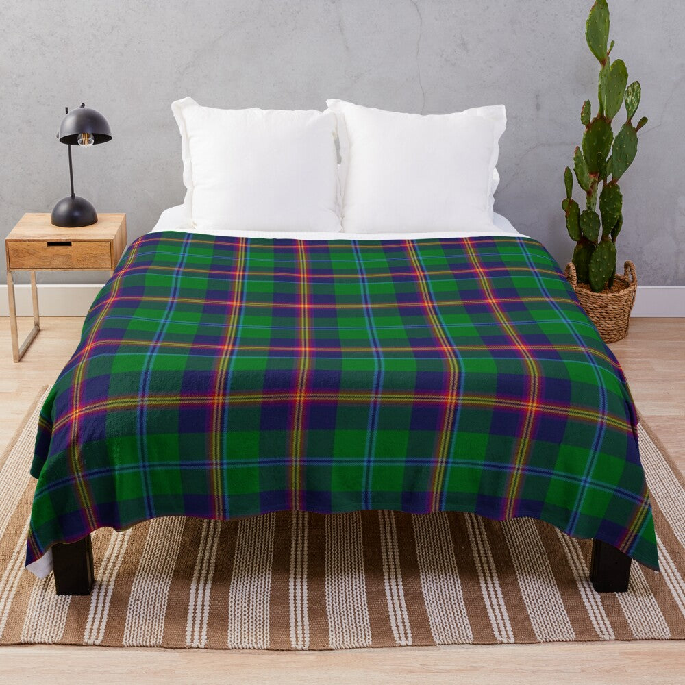 Soft and Warm Clan Young Tartan Plush Blanket