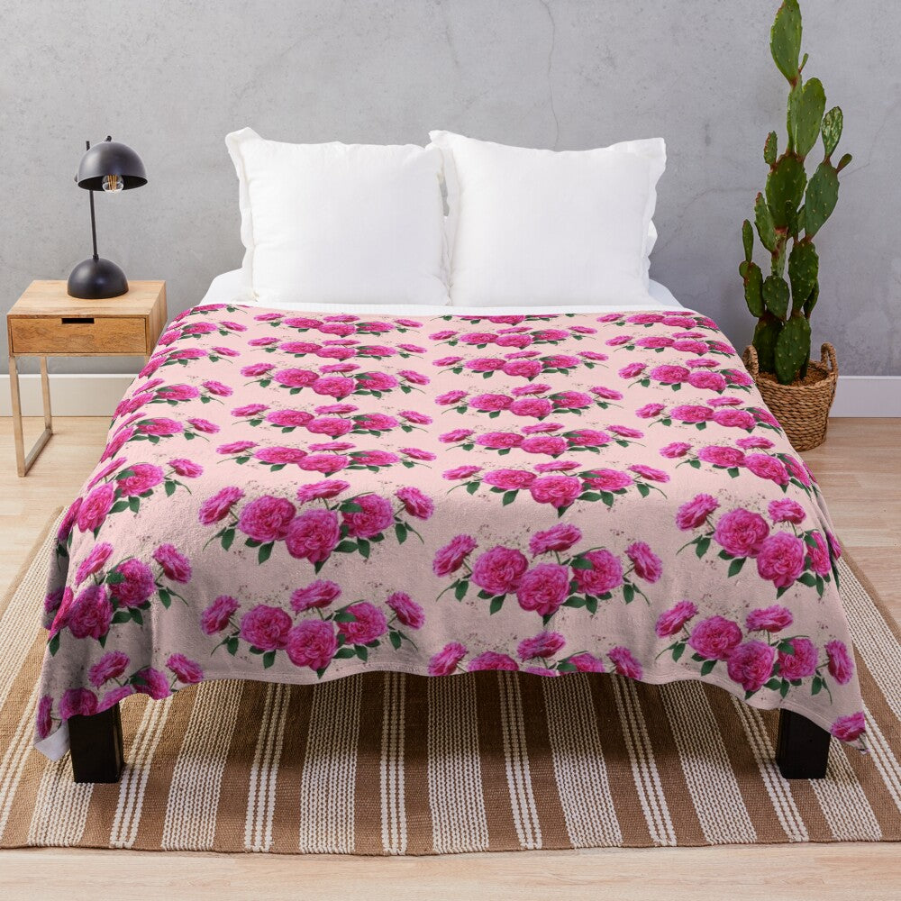 A soft and plush floral blanket