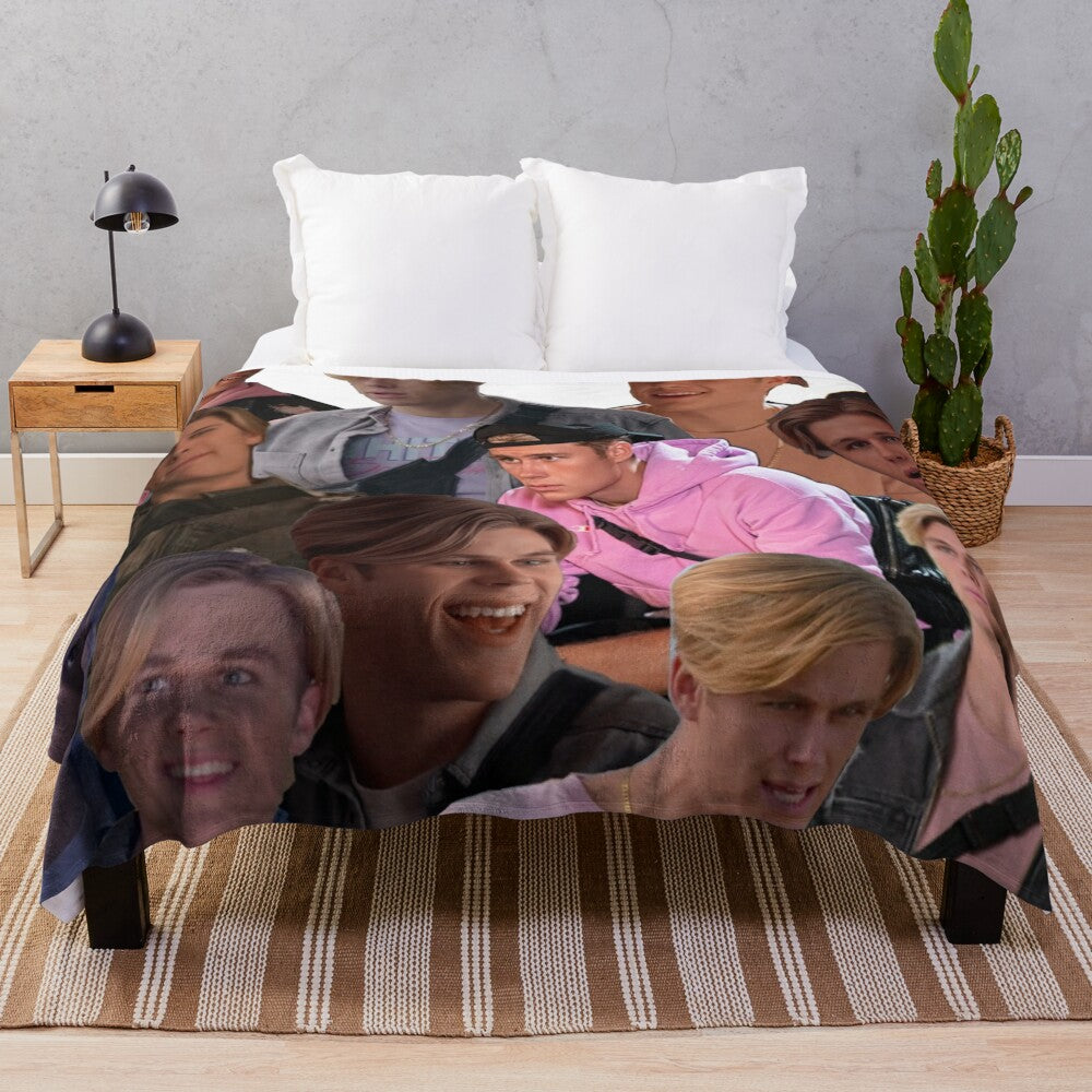 Sunset Curve Alex Plush Blanket featuring the character from the JATP TV show