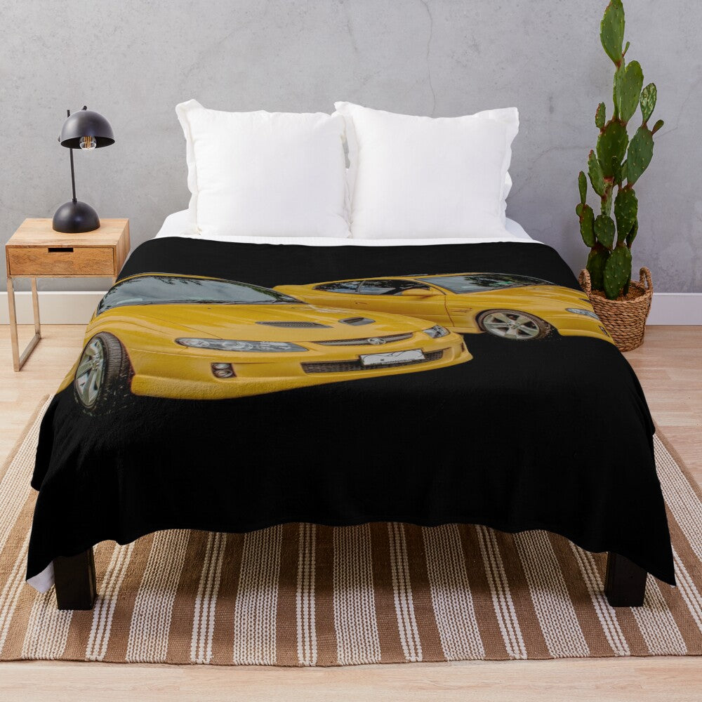 Plush blanket featuring a classic Holden Monaro sports car