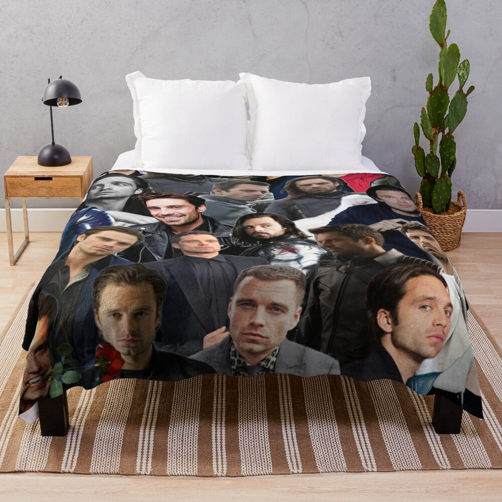 Sebastian Stan as the Winter Soldier/White Wolf - Plush Blanket