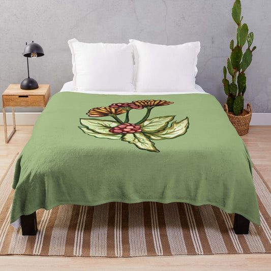 Autumn Flowers Plush Blanket for Nature Lovers