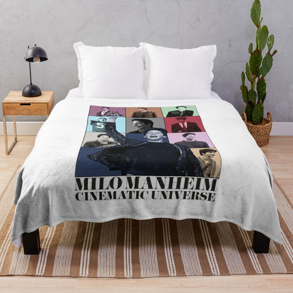 Milo Manheim-inspired cinematic universe plush blanket