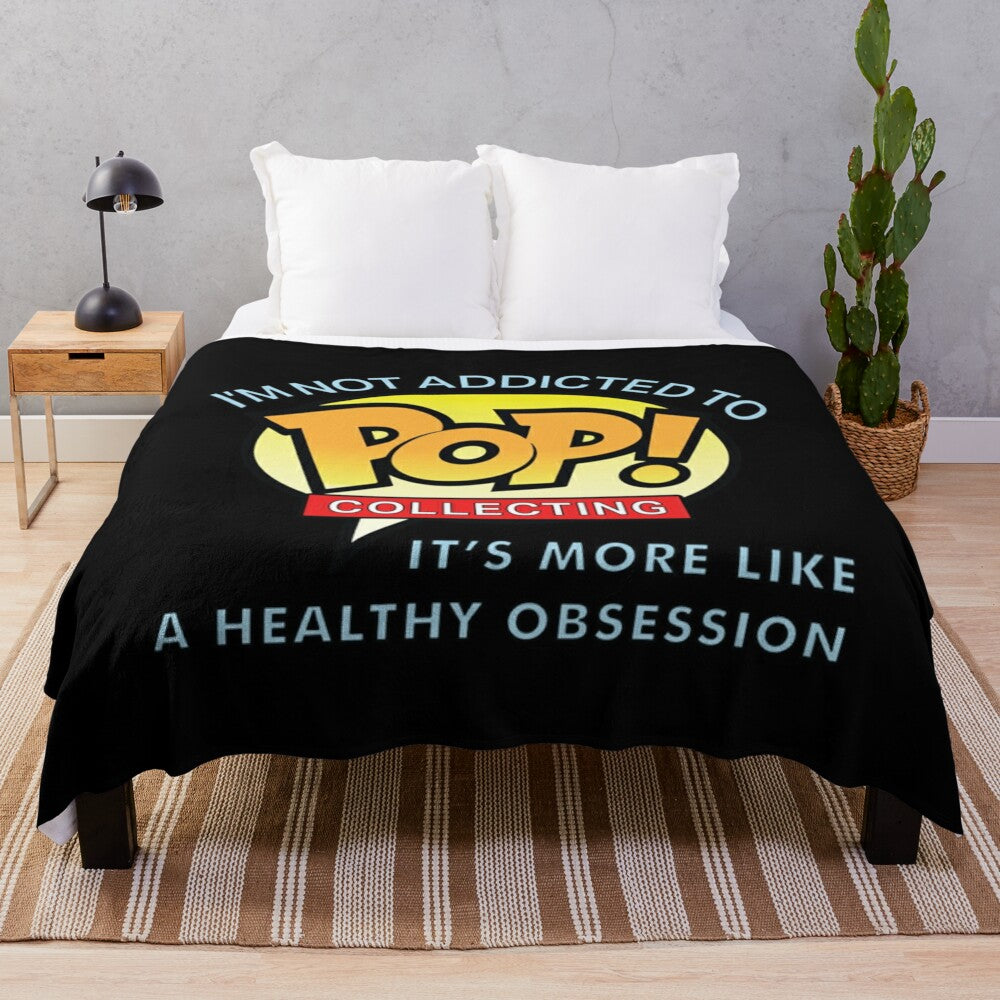 Soft and comfortable plush blanket featuring colorful pop culture designs