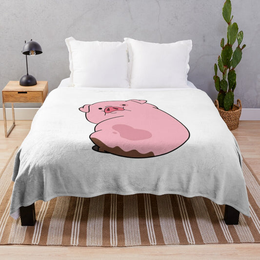 Waddles the Pig Plush Blanket Inspired by Gravity Falls TV Show