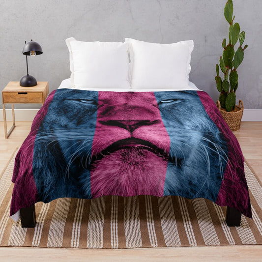 Aston Villa Lion Plush Blanket - Soft and Cozy Home Decor for Football Enthusiasts