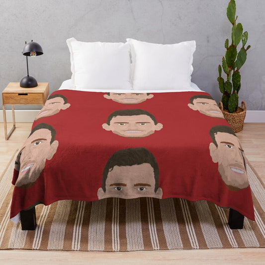 Cozy Andrew Robertson Plush Blanket with portrait design