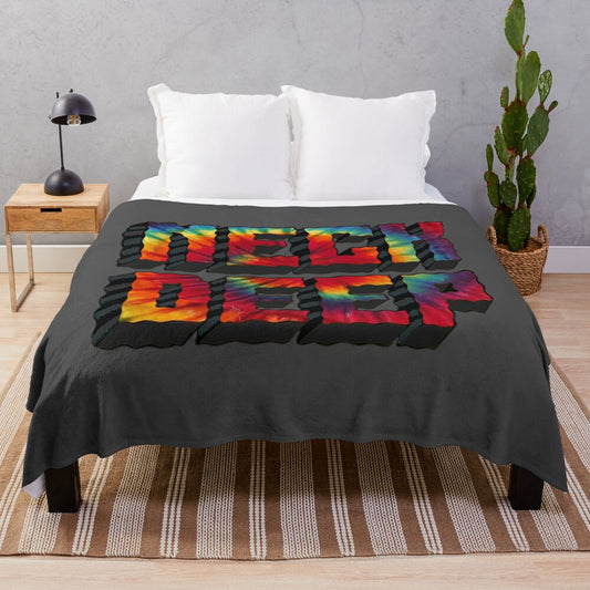 Tie Dye Plush Blanket inspired by Neck Deep, a UK pop punk band