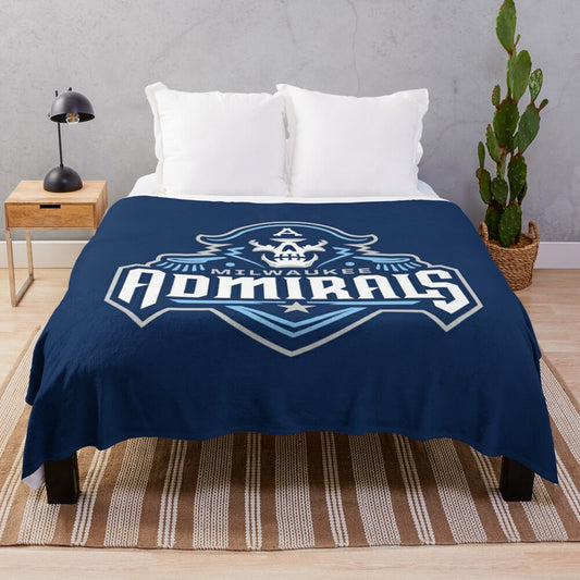 Cool Admirals Icon Plush Blanket for Milwaukee sports fans