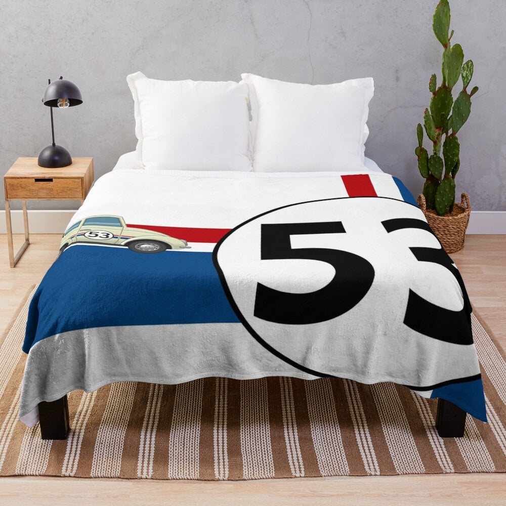 Herbie the Love Bug Volkswagen Beetle Fan Art Plush Blanket