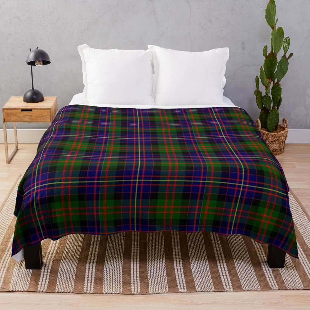 Chalmers Tartan Plush Blanket featuring the clan's historic tartan pattern