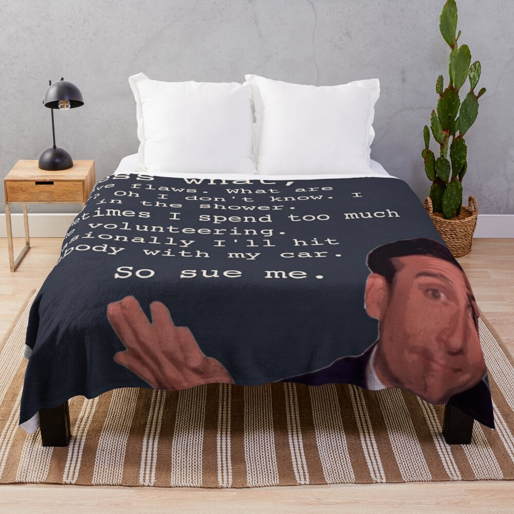 Michael Scott Quotes Plush Blanket for Fans of The Office